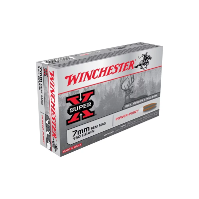 WINCHESTER 7mm Rem Mag Power point 150grs