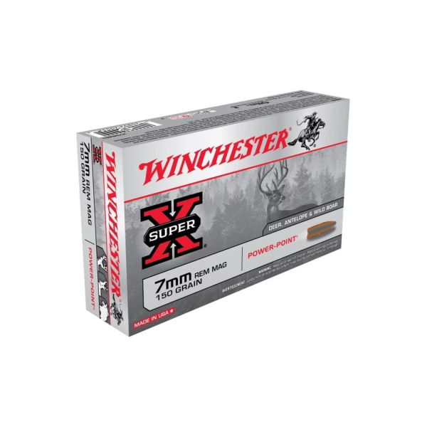 WINCHESTER 7mm Rem Mag Power point 150grs