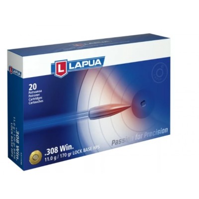 LAPUA 308 Win LOCK BASE SemiAuto 170 gr FMJBT 