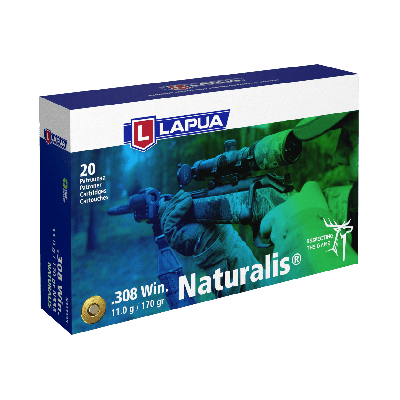 LAPUA .308 WIN (7,62 X 51) NATURALIS  LR 170Grs