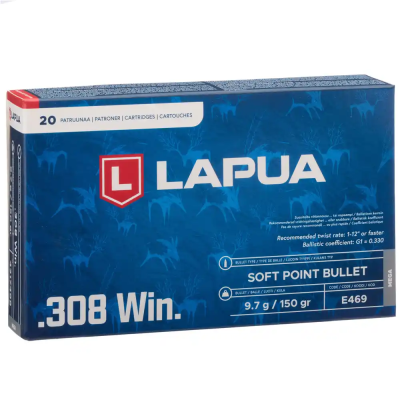 LAPUA .308 WIN (7,62 X 51) MEGA 150Grs