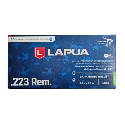 LAPUA .223 REM NATURALIS 50Grs