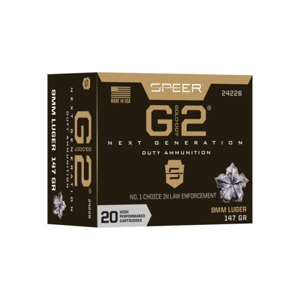 MUNITION SPEER 9MM LUGER GDG2 147grs 9.5g