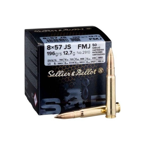 SELLIER&BELLOT 8x57 JS FMJ 196grs