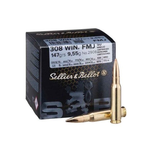 SELLIER&BELLOT cal.308 Win FMJ 147grs