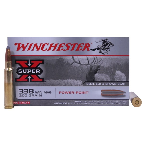 WINCHESTER 338 Win Mag Power Point 200grs