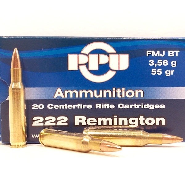 PPU 222 Rem FMJ BT 55GR