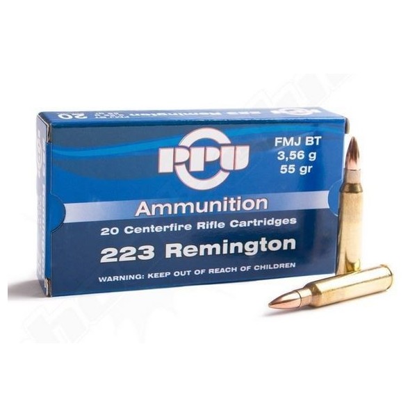 PPU 223 Rem FMJ 55grs