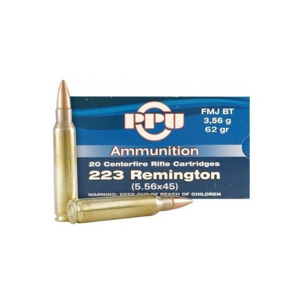 PPU 223 Rem FMJ BT 62grs