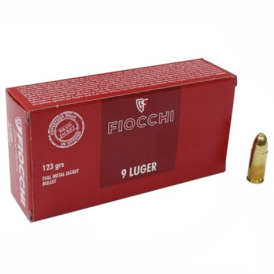 FIOCCHI 9 mm FMJTC 123grs