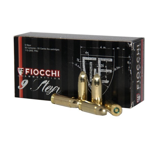 FIOCCHI 9 mm Steyr 115grs FMJ